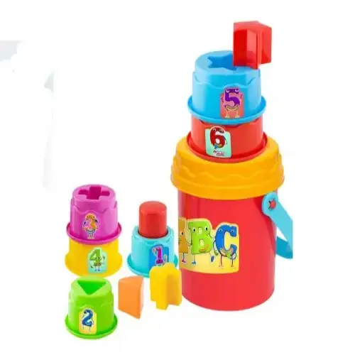 Детска играчка - Кула за сортиране с кофа | P117627