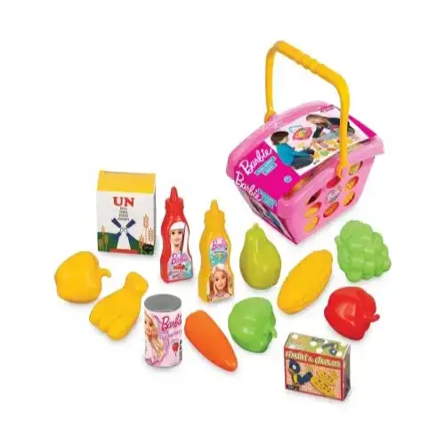 Детска малка кошница за пазар с продукти Dede Барби | P117649