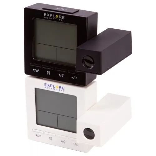 Цифров прожекционен часовник RC Explore Scientific с показател на температурата на закрито, черен | P118062
