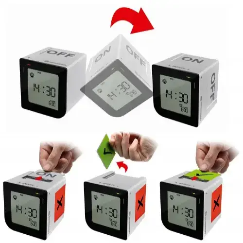 Настолен будилник, FlipMe Alarm Clock, сребрист | P118139