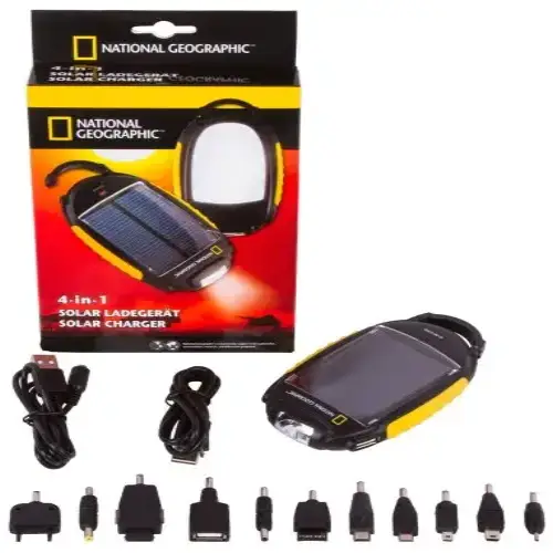 Зарядно устройство на слънчеви батерии Bresser National Geographic 4 в 1 | P118181