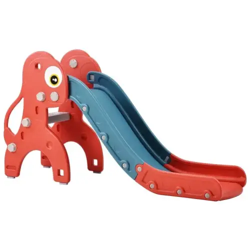 Детска пързалка Smile червена с кош  - 1