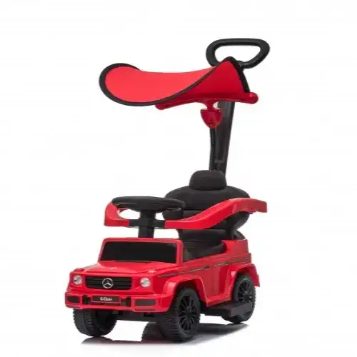Детска кола с дръжка/сенник, MERCEDES G350d червена | P118304