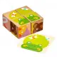 Дървени кубчета Lucy&Leo Кой какво яде?, 4 кубчета, 6 пъзела  - 5