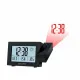 Черен прожекционен часовник RC с аларма и прогноза за времето  - 3