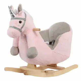 детска люлка със седалка и звук Pink Horse