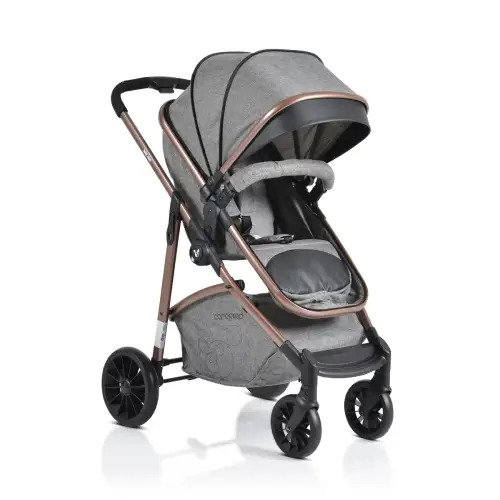 Бебешка комбинирана количка за новородени  2в1 сива Milan | P135522