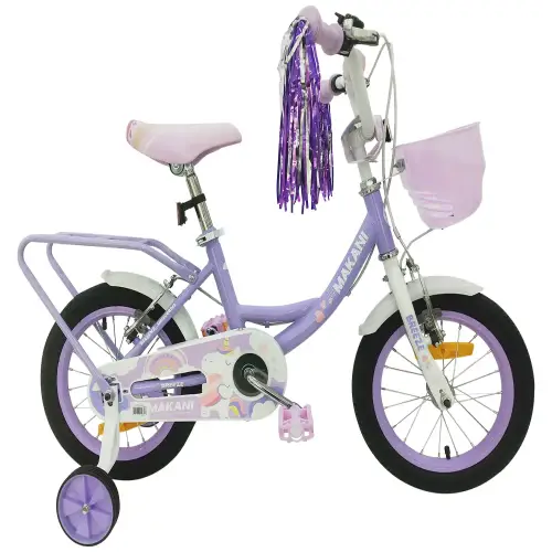 Детски велосипед Breeze 14 инча в лилаво с кошница  | P135563