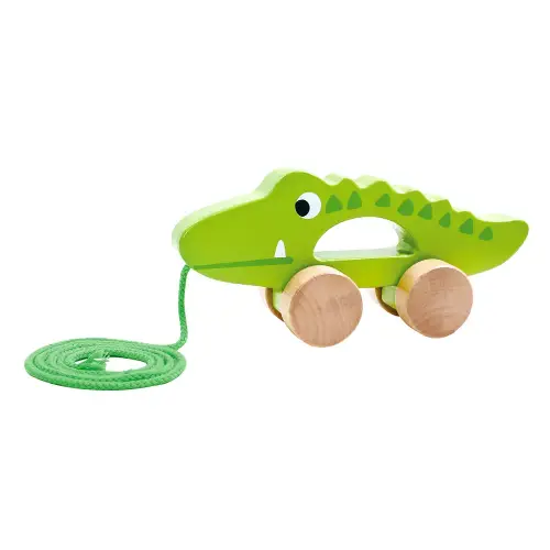 дървена играчка за дърпане Crocodile | P135919-1