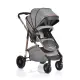 Бебешка комбинирана количка за новородени  2в1 сива Milan  - 2