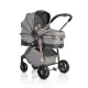 Бебешка комбинирана количка за новородени  2в1 сива Milan  - 10