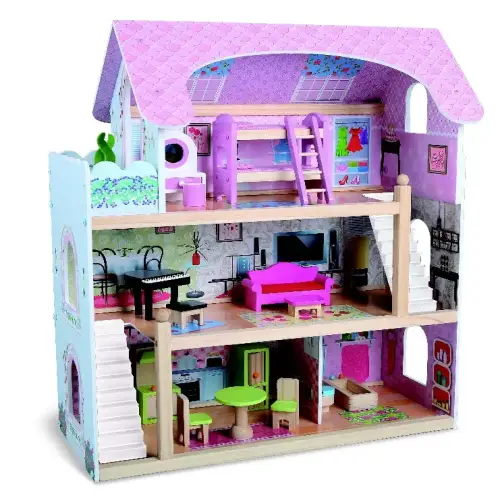 Дървена къща за кукли Mila 4110 | P136353