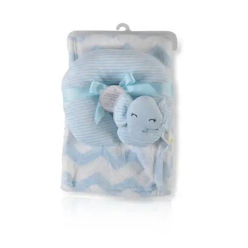 Бебешко синьо одеяло 90/75 cm с възглавница Sammy | P136377