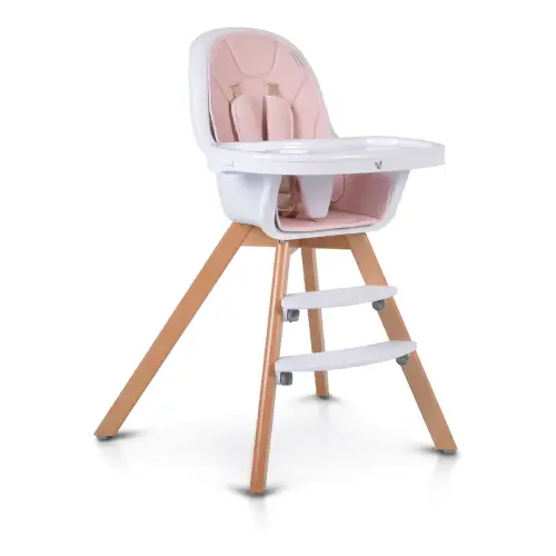 Розов дървен стол за хранене Hygge | P136453