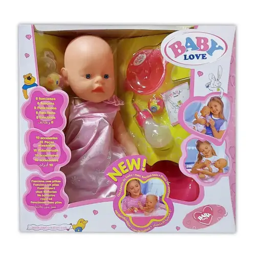 кукла бебе с рокля и 8 функции Baby Love | P137017