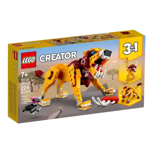 Детски конструктор Lego 3в1 Creator Див лъв 224 части | P138693