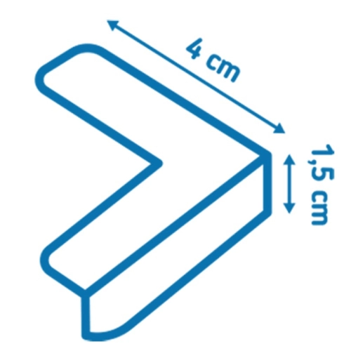 Предпазители за ъгли и ръбове на мебели – 12 броя, Г-образна | SBS-EC52 - 12