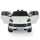 бяла електрическа кола Porsche Cayenne S за две деца с дистанционно и батерия 12V  - 3