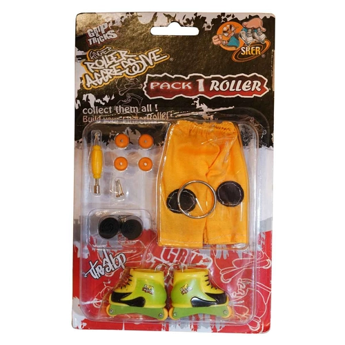 играчка за пръсти Ролери, жълти/зелени | P140581