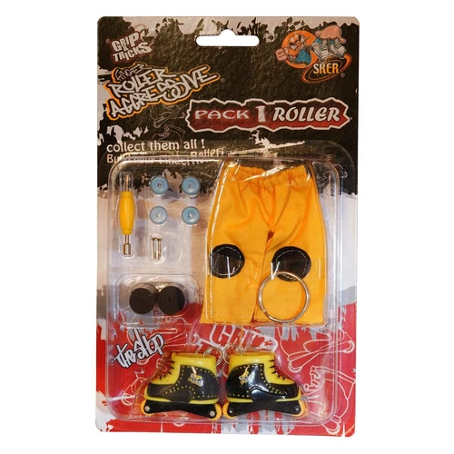 играчка за пръсти Ролери, черни/жълти | P140585