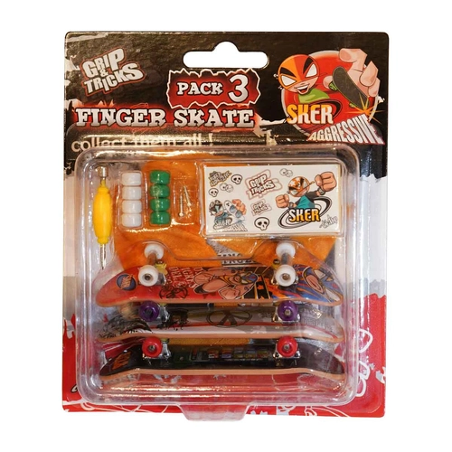 комплект играчки за пръсти с 3 бр. скейтборди | P140639