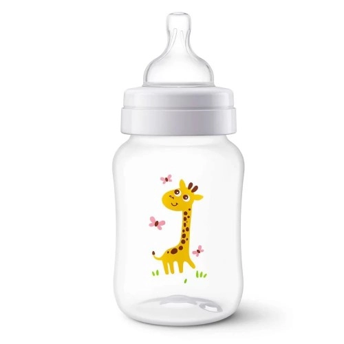 Бебешко шише за хранене Anti-Colic-декорация ЖИРАФ, 1м+, 260 мл. | P1413090