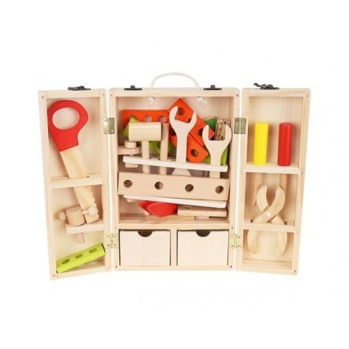 Детска дървена кутия с инструменти, KRU9367, 150 части | P1413390