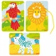 Детска игра за шиене, папагал, лъв, зебра 