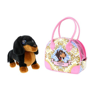 Детска играчка - Куче Дакел в чанта, CuteKins Donna Chichi