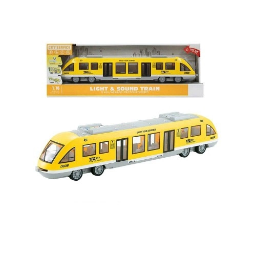 Детска играчка - Жълт влак Метро 1:16, City Service | P1413510