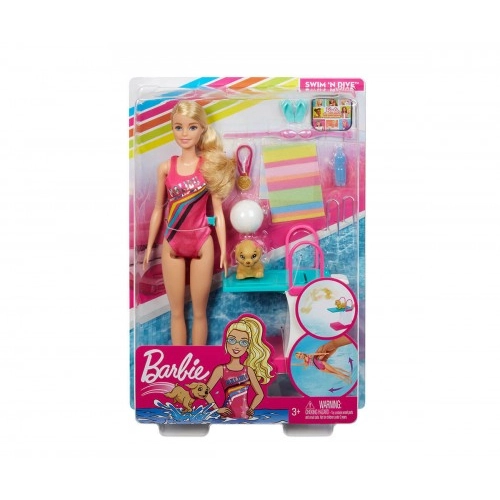 Детска кукла Barbie - Комплект Барби на път: Плувкиня | P1413637