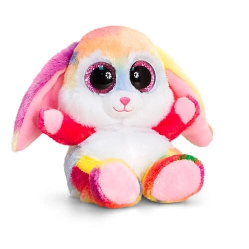 Детска плюшена играчка Keel Toys Animotsu, Цветно зайче, 15 см | P1413792