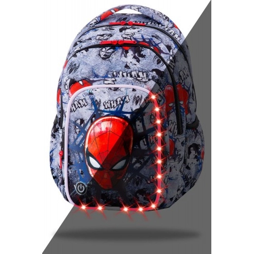 Детска ученическа раница, Spark L Spiderman Black LED,44х31х20см | P1414024
