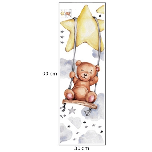 Стикери за стена за детска стая плюшено мече на люлка | SONNE936 - 4