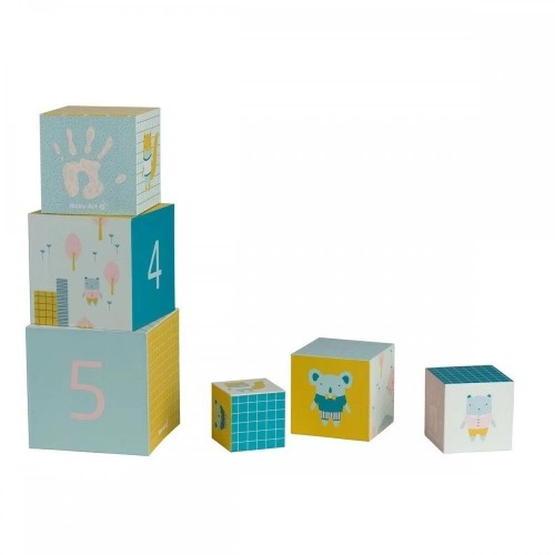 Детски активни кубчета за кула с отпечатъци с боички | P1414100