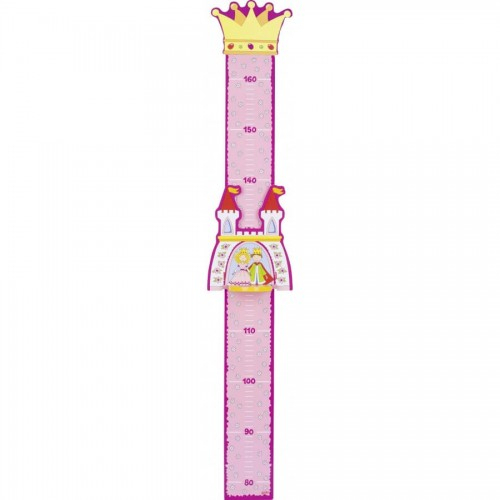 Детски дървен розов метър-Принц и принцеса, 60799, 17x3x100 см. | P1414165