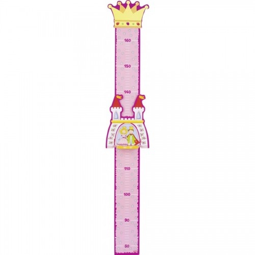 Детски дървен розов метър-Принц и принцеса, 60799, 17x3x100 см. | P1414165