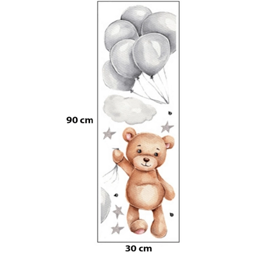 Стикери за стена за детска стая плюшено мече с балони | SONNE937 - 6