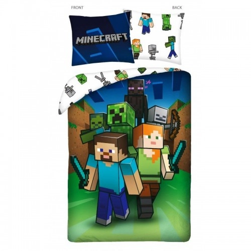 Minecraft Детски мек спален комплект, Steve, Alex and friends | P1414387