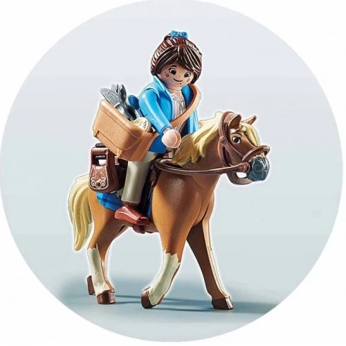 Детски пластмасов конструктор Playmobil, Марла с кон 