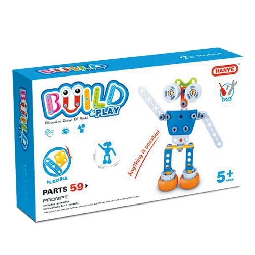 Детски пластмасов конструктор, Hoogar Kids, Робот 59 части | P1414468