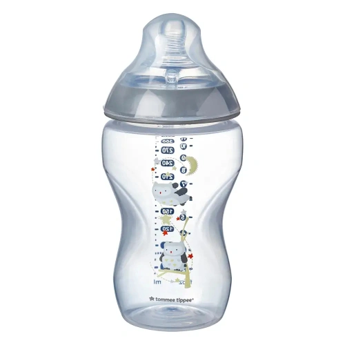 Бебешко шише за хранене EASI VENT 340 ml. 3м+ с декорация P30132