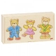 Детски пъзел мечки за обличане в дървена кутия 