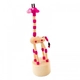 Дървена играчка - Розов весел жираф, 7098-P 