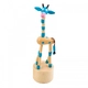 Дървена играчка - Син весел жираф, 7098-B 