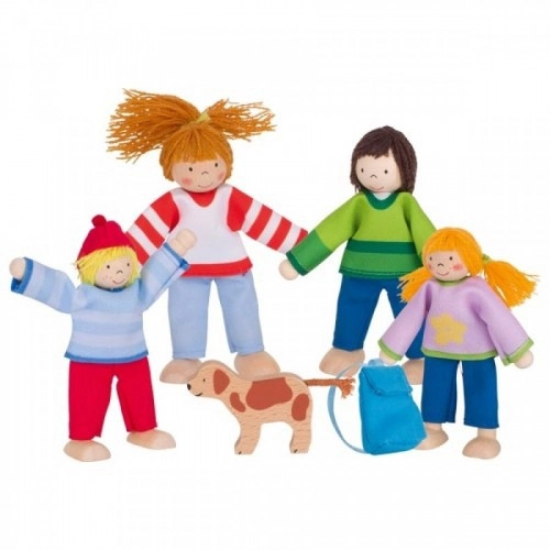 Комплект детски гъвкави кукли - Семейство на къмпинг 