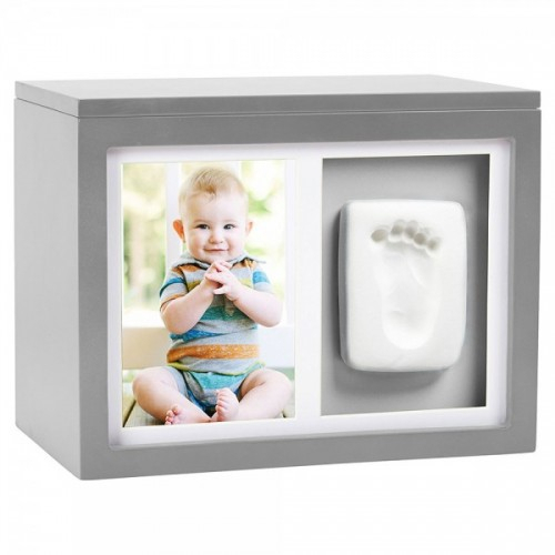 Сива кутия за спомени с бебешки отпечатък, 62002 | P1416818