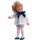 Детска кукла Sabrina с цветни къси панталони и бяла блуза 