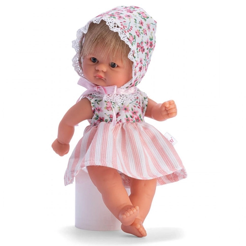 Кукла-бебе Чикита, с шапка на цветя и дантели, 20 см, Bomboncin 