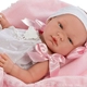 Кукла-бебе, Мария с бяло гащеризонче и розово одеяло  - 2